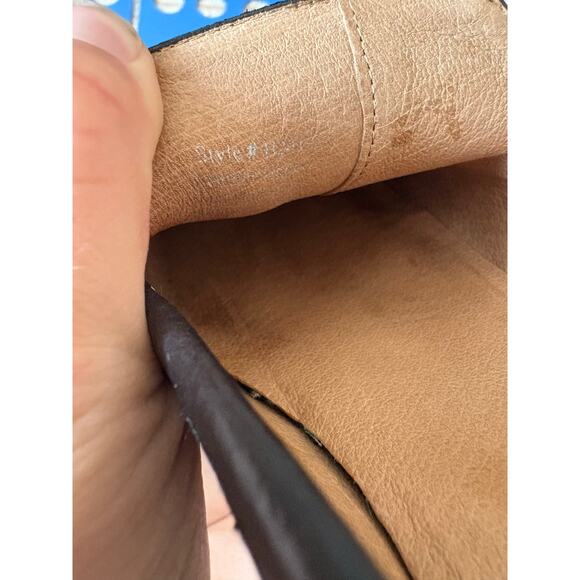 Madewell Black Leather Frances Loafer Flats Size 7 - Picture 11 of 12